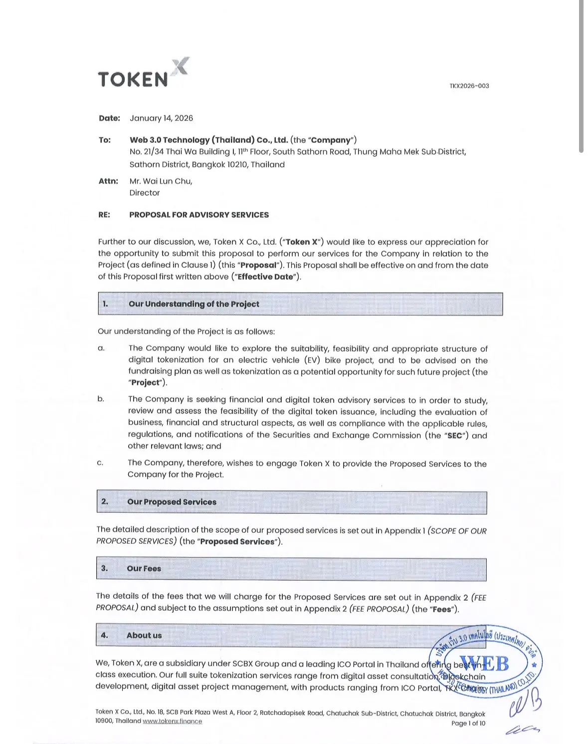 【泰國進度】Web3.0 Technology(Thailand)Co., Ltd.與泰國 Token X 對 EV Bike 項目正式達成合作缩略图 【泰國進度】Web3.0 Technology(Thailand)Co., Ltd.與泰國 Token X 對 EV Bike 項目正式達成合作缩略图