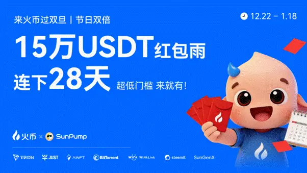 火币HTX「双旦嘉年华·交易狂欢节」正式开启，20 万 USDT 奖池联动波场 TRON 生态，打造年终交易盛宴缩略图