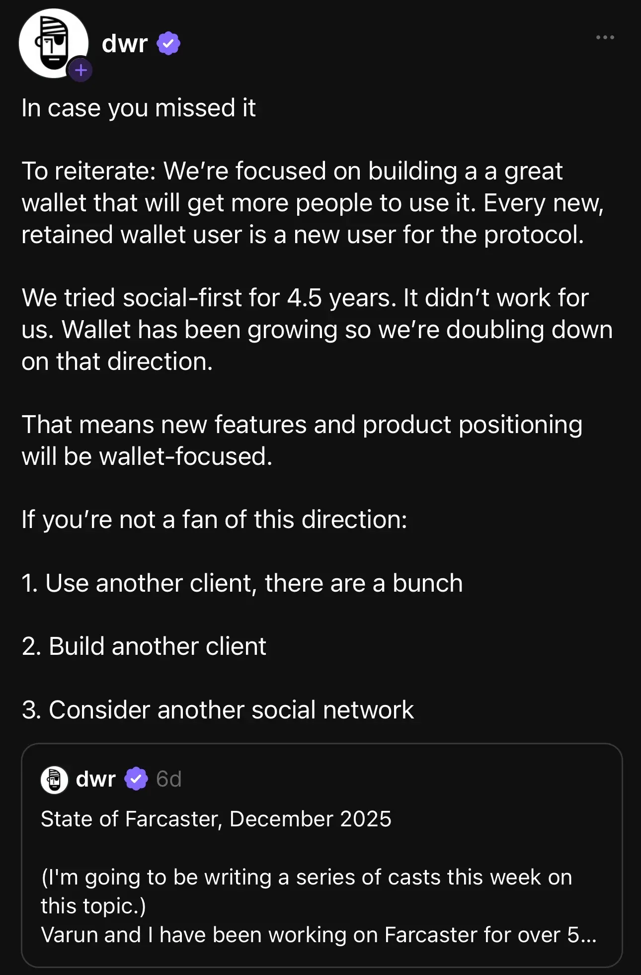 SociFi 梦想破灭？Farcaster 转型押注钱包赛道缩略图