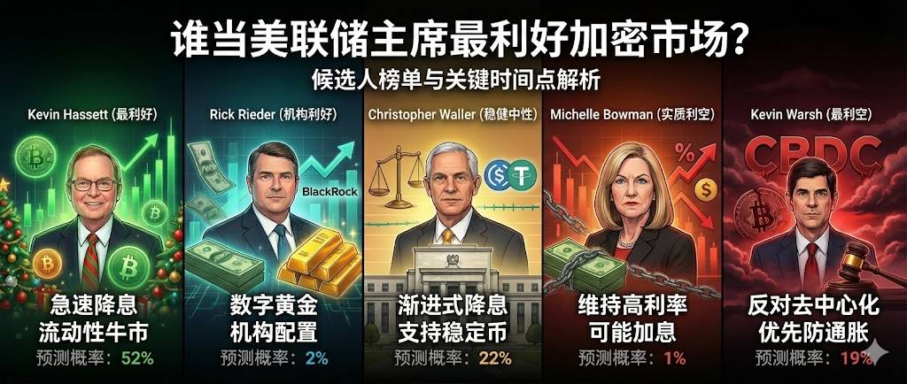 谁当美联储主席最利好加密市场?候选人榜单与关键时间点解析缩略图 谁当美联储主席最利好加密市场?候选人榜单与关键时间点解析缩略图