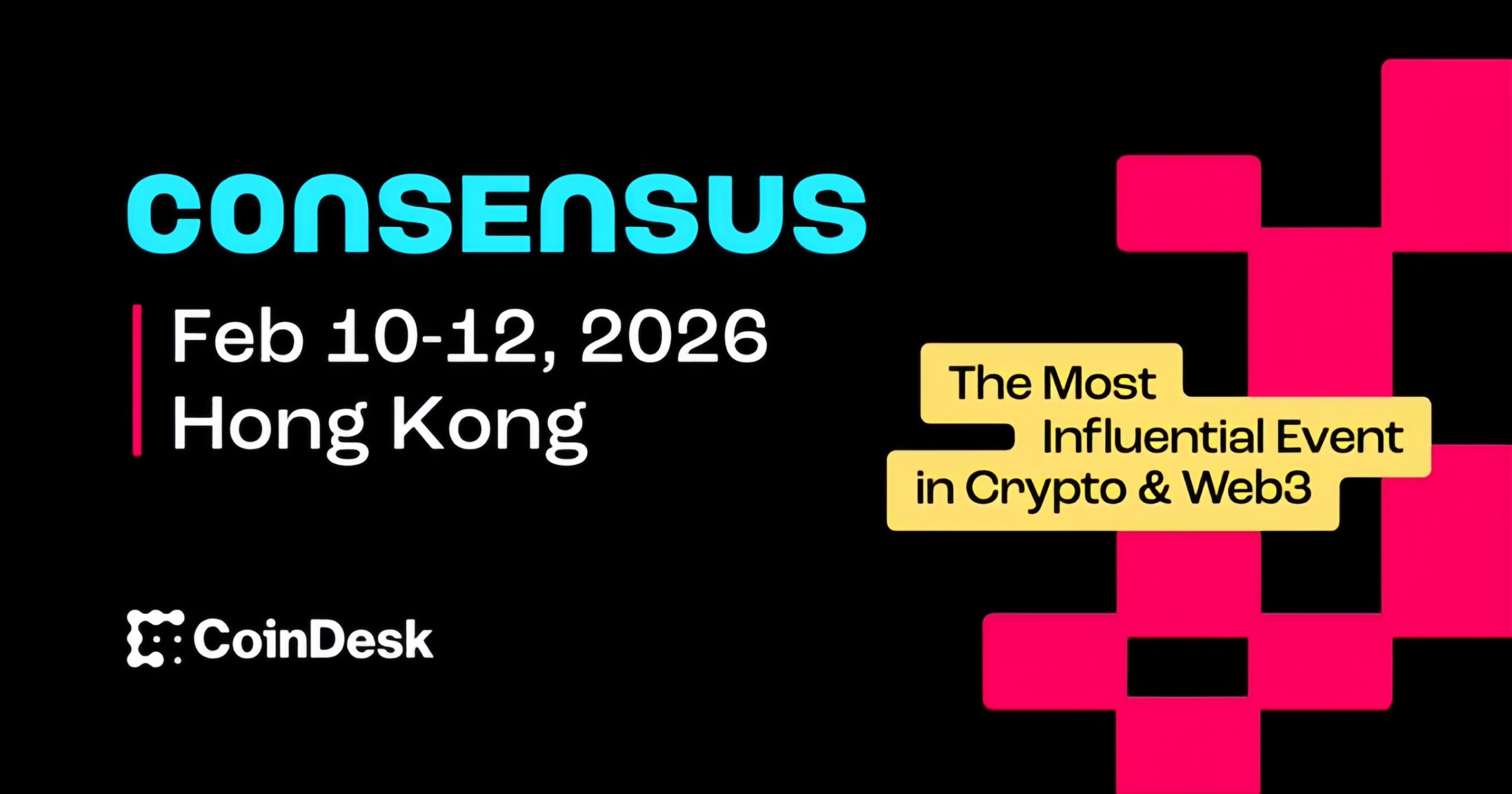 活动速递 | Consensus HongKong 2026将于2月10日至12日举办缩略图 活动速递 | Consensus HongKong 2026将于2月10日至12日举办缩略图